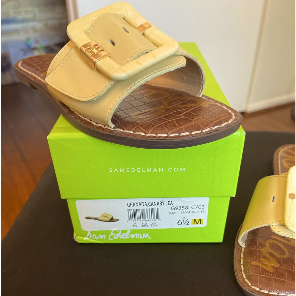 Sam Edelman canary yellow Grenada sandal size 6.5 never worn
